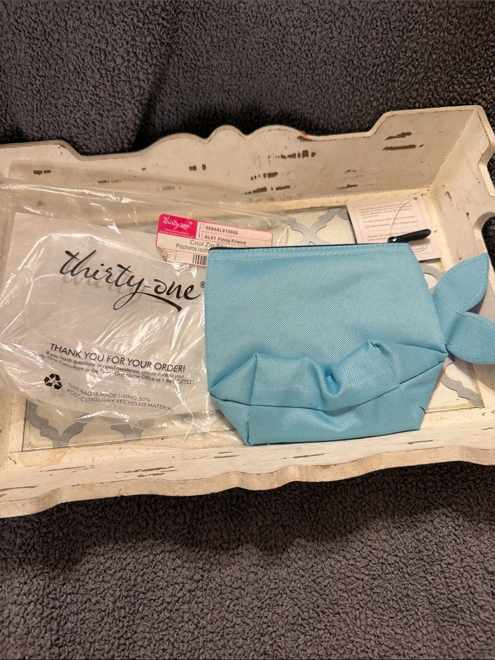 thirty-one Blue Fish Coin Pouch with Shiny Tail